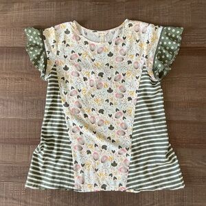 Matilda Jane Gentle Breeze Flutter Sleeve Stripe Flowers